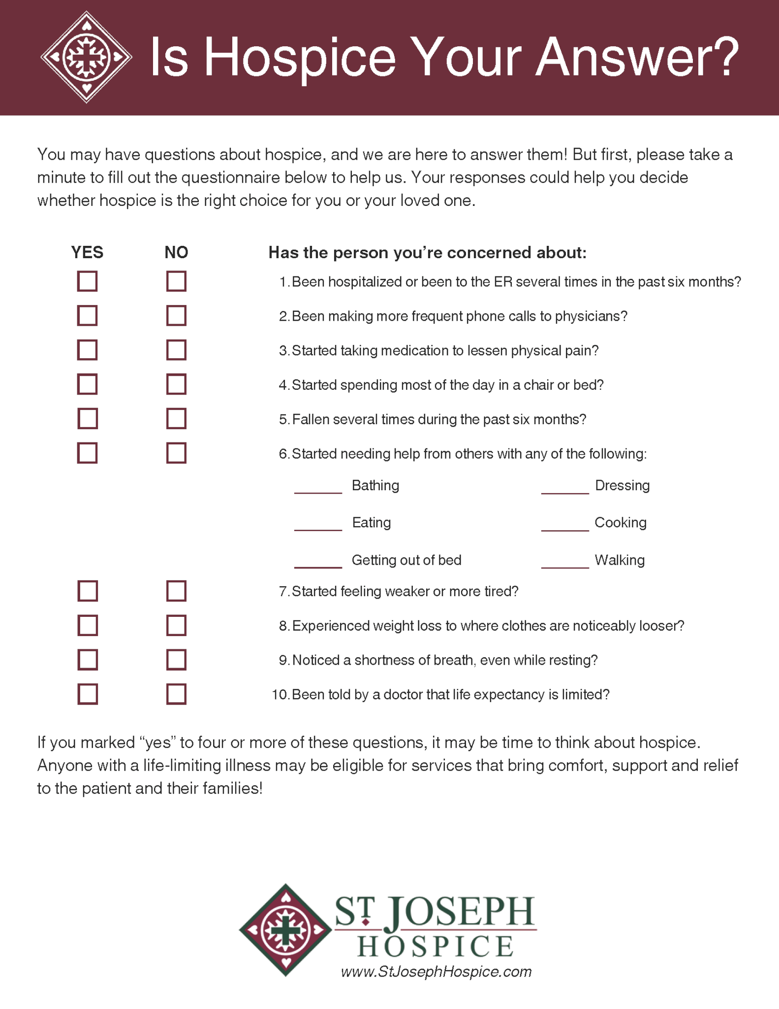 Is Hospice Your Answer Checklist v2
